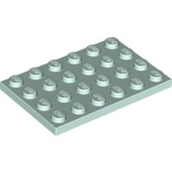 3032-152 Platte plaat 4x6 aqua, licht NIEUW *5K0000
