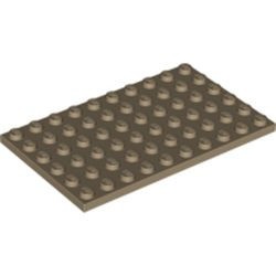 3033-69G Platte plaat 6x10 crème,donker gebruikt *1A044