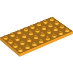 3035-110 Platte plaat 4x8 oranje, lichthelder gebruikt *1A039