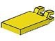 30350-3 Tegel 2x3 met twee clips aan uiteinde geel NIEUW *0D0000