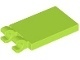 30350-34 Tegel 2x3 met twee clips aan uiteinde lime NIEUW *0D0000