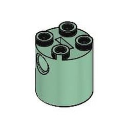 30361c-48G Steen rond 2x2x2 Robot Body groen, zandkleurig gebruikt *1L000