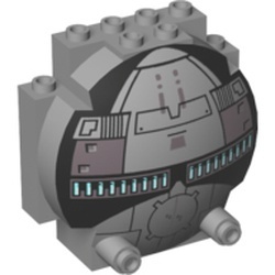 30366pb01-86G 3x6x5 ruit Sith Infiltrator (7663) grijs, licht (blauwachtig) gebruikt *