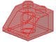 3039-17 Dakpan 45 graden 2x2 transparant rood NIEUW *1B135