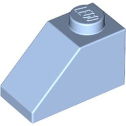 3040-105 Dakpan 45 graden 1x2 blauw, lichthelder NIEUW *1B132