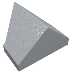 3049-9G DakNOK 45 graden 2x1 afgeschuind voor bijv. dakkapel zie 3046a lichtgrijs (klassiek) gebruikt *1D034