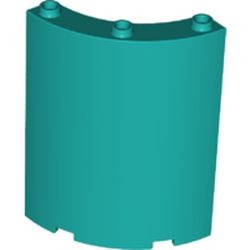 30562-39 Paneel 4x4x6 kwartrond turquoise, donker NIEUW *5D0000