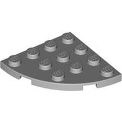 30565-86 Platte plaat 4x4 afgeronde hoek grijs, licht (blauwachtig) NIEUW *5G0000