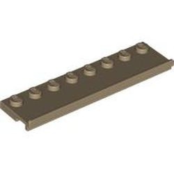 30586-69 Platte plaat 2x8 met deurrail (breed) crème,donker NIEUW *1B318
