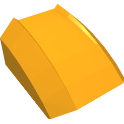 30602-31G Dakpan rond 2x2 ribbeltjes (geen noppen bovenop) oranje, midden gebruikt *1D028