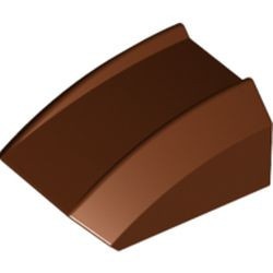 30602-88 Dakpan rond 2x2 ribbeltjes (geen noppen bovenop) bruin, roodachtig NIEUW *1B187