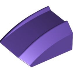 30602-89 Dakpan rond 2x2 ribbeltjes (geen noppen bovenop) paars, donker NIEUW *1B187