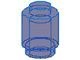 3062a-14G Steen 1x1 rond- met inkeping onder, DICHTE nop transparant donkerblauw gebruikt *1B334