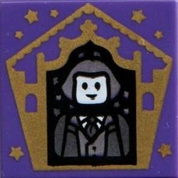 3068bpb1737-89 Tegel 2x2 HP Chocolate Frog Card Garrick Ollivander paars, donker NIEUW *