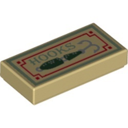 3069pb0617-2 Tegel 1x2 HOOKS crème NIEUW *1L000