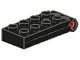 3149c01-11G Scharnierplaat groot 2x5 compleet zwart gebruikt *1D0000