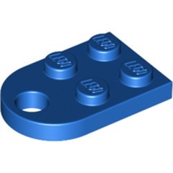 3176-7 Platte plaat 2x2 met gat voor trekhaak (oog) blauw NIEUW *1B326