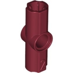 32034-59 Technic, Hoekverbinding recht 180 graden #2 rood, donker NIEUW *1A076