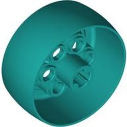 32146-39 Hardplastic wiel solide 30.4x14 turquoise, donker NIEUW *5W000