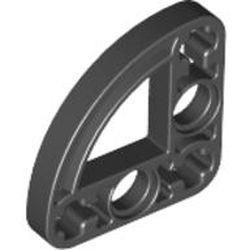 32249-11 Technic, Hefbalk 3x3 L-vormig met kwart elipse (raampje) zwart NIEUW *1D000