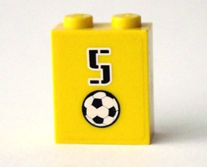 3245bpb11-3G Steen 1x2x2 Voetbal onder 5 geel gebruikt *2-4
