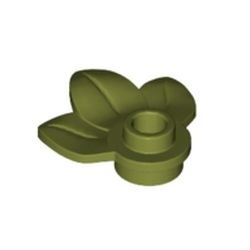 32607-155 Drie blaadjes met nop groen, olijf NIEUW *5C078