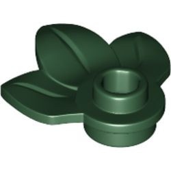32607-80 Drie blaadjes met nop groen, donker NIEUW *5C078