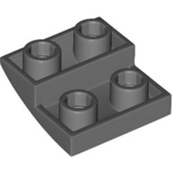 32803-85 Omgekeerde dakpan 2x2 rond grijs, donker (blauwachtig) NIEUW *1B105