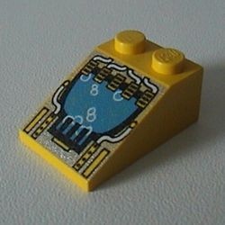 3298pb001-3G Dakpan bedrukt 33 3x2 met bubbels geel gebruikt *5R000