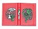 33009px2-5G Boek met paddestoelen rood gebruikt *1E020