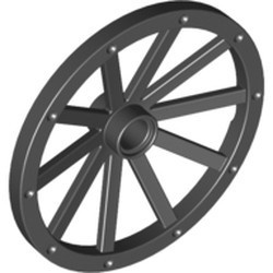 33211-11 Wiel Kasteel groot (43mm diameter) zwart *5W000