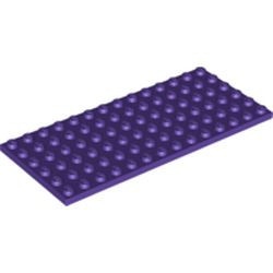 3456-89 Platte plaat 6x14 paars, donker NIEUW *5K0000