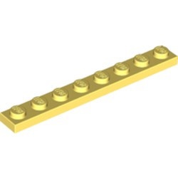 3460-103 Platte plaat 1x8 geel, lichthelder NIEUW *1B177