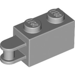 34816-86G Steen 1x2 met hendel op het einde grijs, licht (blauwachtig) gebruikt *