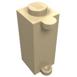 3581-2 Steen 1x1x2 met luikhouders crème NIEUW *5B028