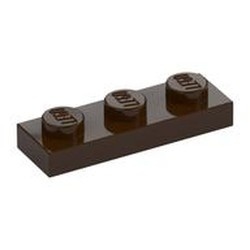 3623-120 Platte plaat 1x3 bruin, donker NIEUW *1B172