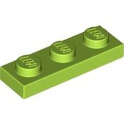 3623-34G Platte plaat 1x3 lime gebruikt *1B369