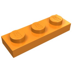 3623-4G Platte plaat 1x3 oranje gebruikt *1B369