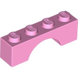 3659-104 Steen, boog 1x4x1 hoog roze, helder NIEUW *1B384