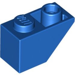 3665-7G Omgekeerde dakpan 45 graden 1x2 blauw gebruikt *1B397