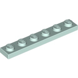 3666-152 Platte plaat 1x6 aqua, licht NIEUW *1B177