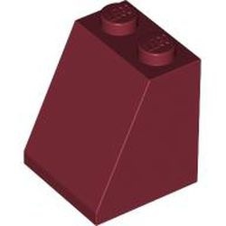 3678b-59 Dakpan 65 graden 2 breed met bodemnop rood, donker NIEUW *1B158