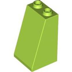 3684-34 Dakpan 75 graden 2x2breedx3 (open of dichte noppen) lime NIEUW *1B161