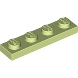 3710-158 Platte plaat 1x4 geelgroen NIEUW *1B174