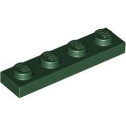 3710-80 Platte plaat 1x4 groen, donker NIEUW *1B174