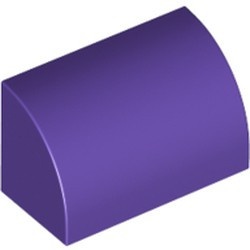 37352-89 Dakpan 1x2x1 halfrond paars, donker NIEUW *1B074