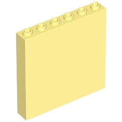 3754-33G Steen 1x6x5 geel, licht gebruikt *1D002
