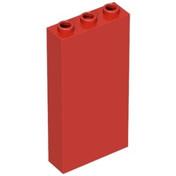 3755-5G Steen 1x3x5 rood gebruikt *1D003
