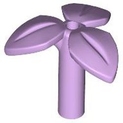 37695-154 Plant met 3 blaadjes op steel lavender, licht NIEUW *5C082