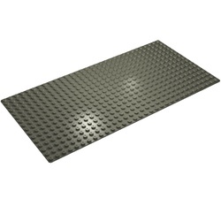 3857-10G Basisplaat 16x32 (geen nopgaten onder) donker, grijs (klassiek) gebruikt *3K000